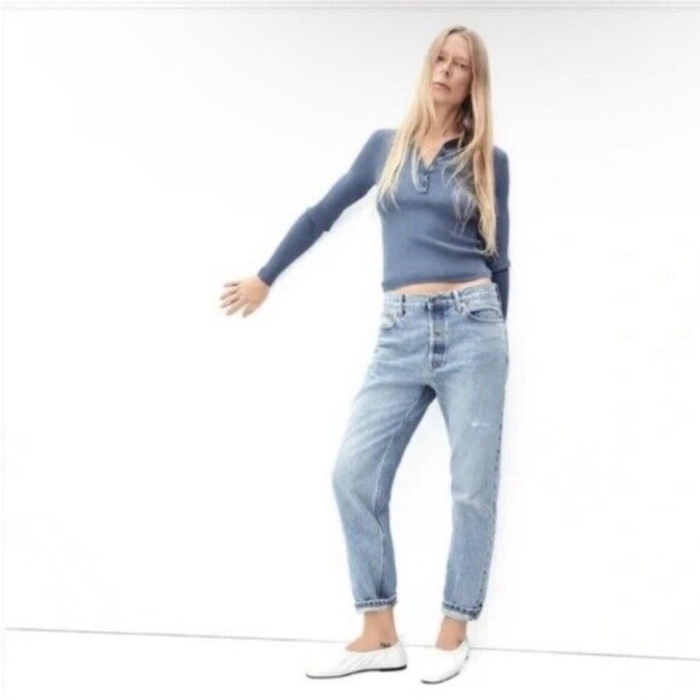 Everlane Women's Relaxed Straight Jean - Light Blue - Size 30